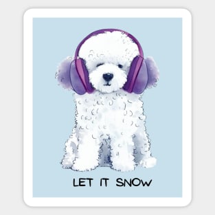 LET IT SNOW - Bichon Frise' Sticker